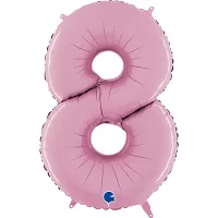 Číslice 8 pastelová růžová (66cm,26")