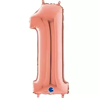 Číslice 1 rose gold (66cm,26")