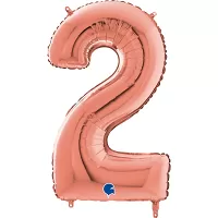 Číslice 2 rose gold (66cm,26")
