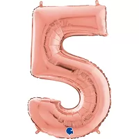 Číslice 5 rose gold (66cm,26")
