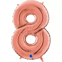 Číslice 8 rose gold (66cm,26")