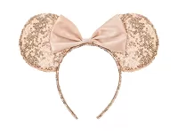 Čelenka Myška Minnie s mašlí - rosegold