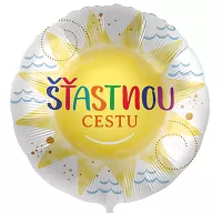 Fóliový balónek Šťastnou cestu CZ - 43cm