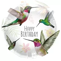 Fóliový balónek - Kolibříci, Happy Birthday - 45 cm