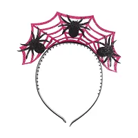 Halloween čelenka fialová s pavouky