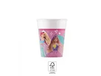 Kelímky papírové - panenky Barbie 200ml, 8 ks