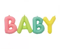 Fóliový balonkový nápis BABY barevný