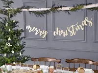 Dřevěný banner "Merry Christmas"
