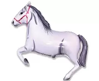 Fóliový balónek kůň bílý 105 cm