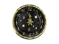 Papírové talířky Silvestr půlnoc 18 cm