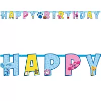 Banner Happy Birthday - Stopy Blue - Modříkovy Hádanky