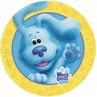 Papírové talířky - Stopy Blue - Modříkovy Hádanky