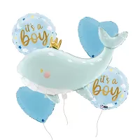 Sada fóliových balónků Baby boy - Velryba