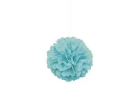 Dekorační závěsné pom pomy světle modré 3ks - 23cm