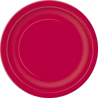Papírové talíře červené 23 cm - 8 ks