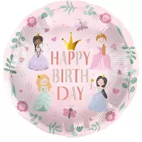 Fóliový balonek Happy Birthday - Princeznovský den 45cm