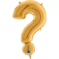 Foliový symbol Otazník zlatý 102 cm