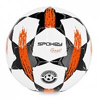 Spokey GOAL Fotbalový míč vel. 5, bílý s oranžovým vzorem