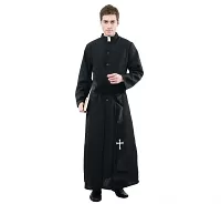 Kostým pro dospělé Kněz - sutana, pásek - velikost L/XL