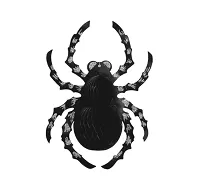 Závěsná dekorace Pavouk s glitry 35 cm