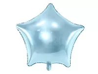 Foliový balonek hvězda světle modrá 48 cm - balené