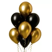 Balonkový buket zlato-černý 7 ks