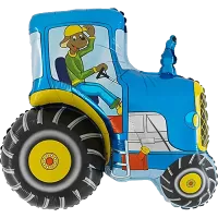Fóliový balónek Traktor modrý 76cm
