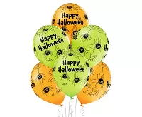 Latexové balónky pavouk Happy Halloween 30 cm 6 ks