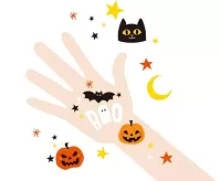 Dočasné tetování Halloween Boo 5 listů
