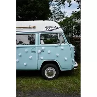 Dekorační růže bílé - samolepící 24 ks