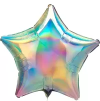Fóliový balonek hvězda holografická 48 cm