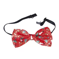 Červený motýlek s vánočními motivy