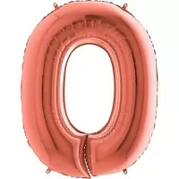 Foliová číslice - rose gold 0