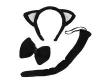 Čelenka kočičí uši, ocas a motýlek