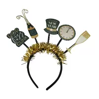 Čelenka Happy New Year - černo-zlatá