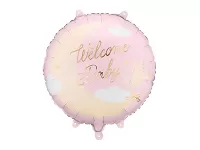 Fóliový balonek světle růžový Welcome Baby 45cm