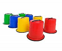 Dětské kbelíkové chůdy pro balanční hry