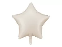Fóliový balónek hvězda pastelově krémová 48cm