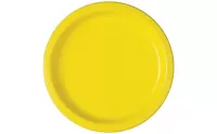 Papírové talíře žluté  23 cm - 8 ks
