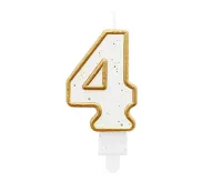 Svíčka narozeninová číslice 4 zlatá