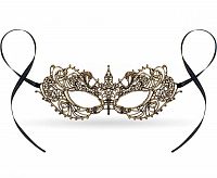 Krajková škraboška zlatá