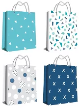 Dárková taška modrý mix