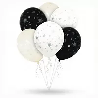 Latexové balonky stříbrné hvězdičky 6 ks
