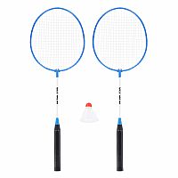 Sada 2 badmintonových raket a nylonové letky NILS NRZ001 modrá