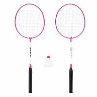 Sada 2 badmintonových raket a nylonové letky NILS NRZ001 růžová