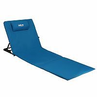 Skládací plážová podložka s nastavitelnou opěrkou NILS Camp NC3015 modrá