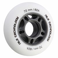 Matná kolečka NILS Extreme PU 72x24 82A, bílá, 4 ks