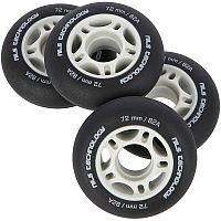 Matná kolečka NILS Extreme PU 72x24 82A, černá, 4 ks