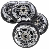 Sestava černých PU koleček 72x24 + ložiska ABEC9 NILS EXTREME