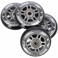 Sestava černých PU koleček 76x24 + ložiska ABEC9 NILS EXTREME